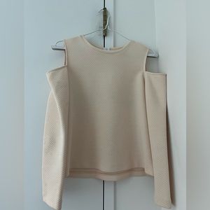 Pink shoulder cut out sweater- spring sweater :)